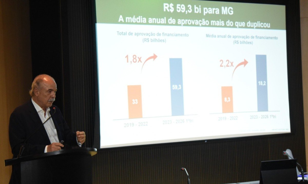 Aloísio Mercadante apresentou números do BNDES na atual gestão - (crédito: Gladyston Rodrigues/EM/D.A Press)