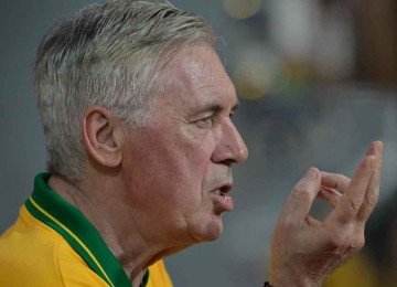 Técnico Carlos Ancelotti divulgará a lista dos convocados para a Copa do Mundo no dia 18 de maio. A presença de Neymar é uma incógnita -  (crédito: NELSON ALMEIDA / AFP)