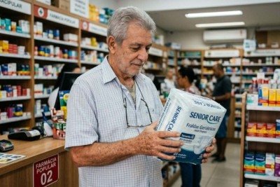 Idosos com mais de 60 anos podem retirar fraldas geriátricas de graça em farmácias e a maioria das pessoas ainda não sabe como fazer -  (crédito: Tupi)