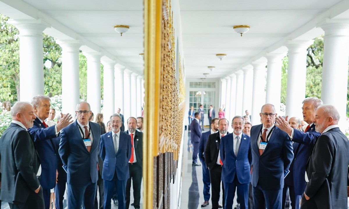 Lula e ministros conhecem a  Casa Branca-Ricardo Stuckert / PR