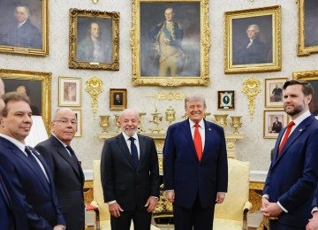 Aliados de Lula e Trump participaram do encontro nesta quinta-feira (7/5) -  (crédito: Ricardo Stuckert / PR)
