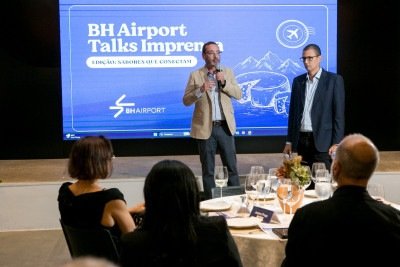 Rodrigo Côrtes, diretor de Operações, e Daniel Mirada, CEO do BH Airport -  (crédito: BH Airport/Divulgação )