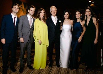 Daniel Velloso, João Carlos Velloso, Fernanda Velloso, Carlos Mário Velloso Filho, Peônia Guimarães Velloso, Ana Clara Guimarães e Ana Laura Guimarães -  (crédito: Bárbara Dutra/Divulgação)
