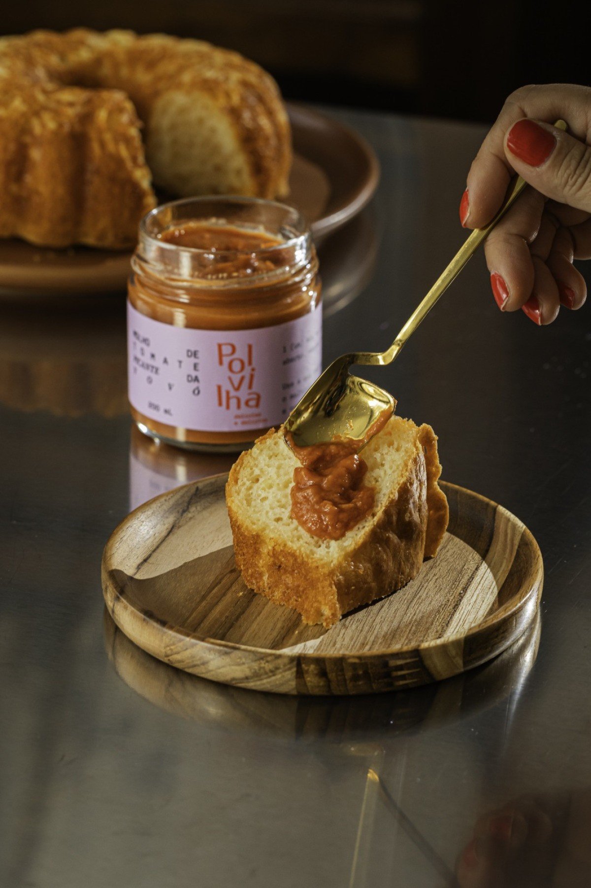O bolo de p&atilde;o de queijo e o molho de tomate de Fabiana Martins, da Polvilha, s&atilde;o inspirados nas suas av&oacute;s 