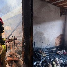 Fim de semana de fogo: incêndios em casas mobilizam bombeiros em MG - CBMMG/Divulgação 