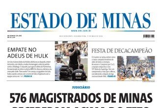 Confira a capa do Estado de Minas do dia 11/05/2026