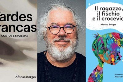 Afonso Borges terá série de lançamentos literários na Europa -  (crédito: Divulgação/ Editora NOS; Divulgação / Aline Reis; Divulgação / Editora Nós)