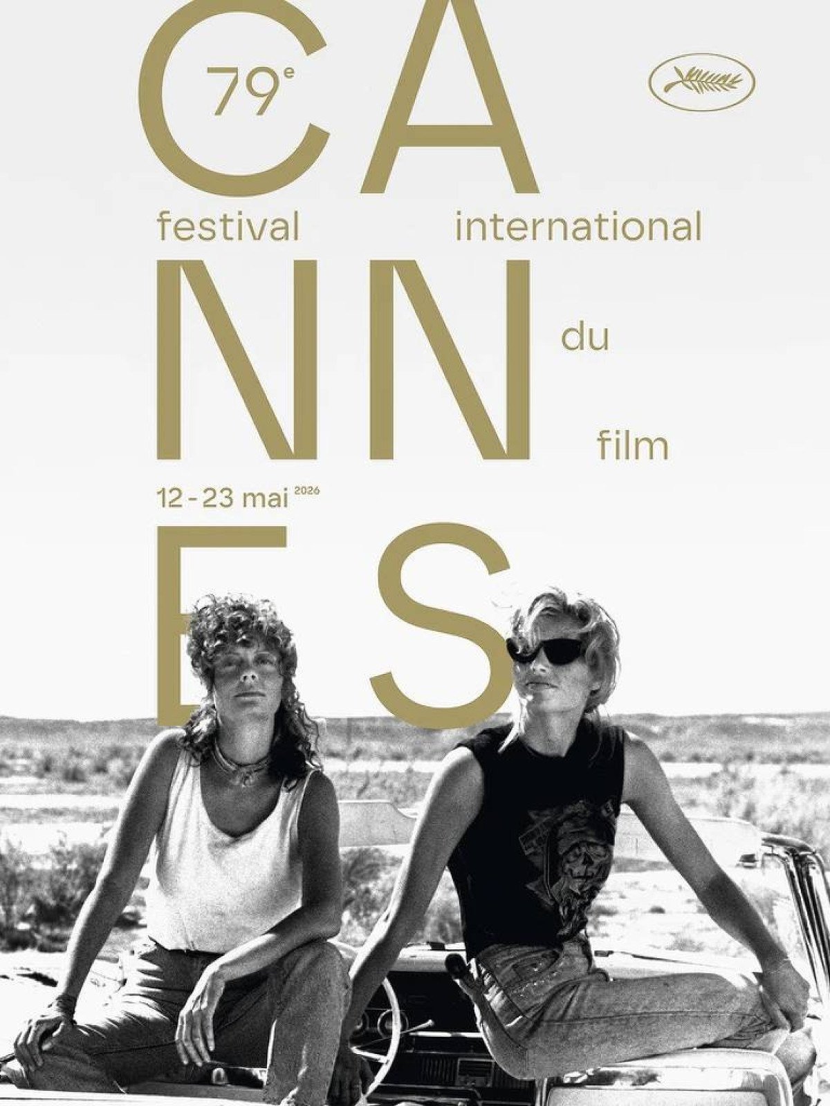 P&ocirc;ster oficial do 79&ordm; Festival de Cannes, com imagem do filme 'Thelma e Louise', de 1991