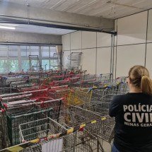 BH: Polícia Civil apreende 120 carrinhos de supermercado e investiga furtos - Divulgação/PCMG
