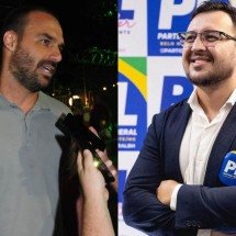 Eduardo Bolsonaro a vereador de BH: ‘Pablo, você é um vagabundo’ - Marcos Vieira/EM/D.A. Press e Reprodução/Pablo Almeida