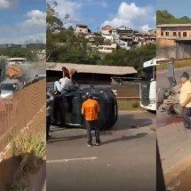 Acidente no Anel: vídeo mostra carros atingidos por carreta - Reprodução/Redes Sociais