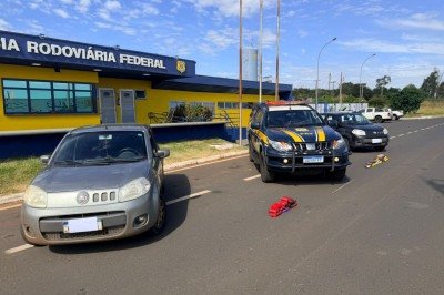 Mais de 25 quilos de coca&iacute;na, escondidos nos tanques de combust&iacute;vel de dois carros, foram apreendidos pela Pol&iacute;cia Rodovi&aacute;ria Federal (PRF) na BR-050, em Uberaba, no Tri&acirc;ngulo Mineiro -  (crédito: Divulga&ccedil;&atilde;o/PFR)