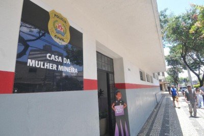 Fachada da Casa da Mulher Mineira, delegacia da Policia Civil -  (crédito: Leandro Couri /EM/D.A.Press)