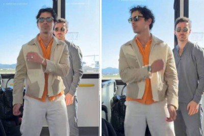 Joe Jonas publicou vídeo dançando funk ao lado dos irmãos Nick e Kevin -  (crédito: TikTok)