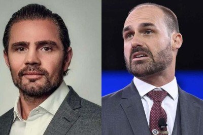 PF suspeita que dinheiro de Vorcaro tenha custeado despesas de Eduardo Bolsonaro nos EUA -  (crédito: Reprodu&ccedil;&atilde;o/Saul Loeb/AFP)