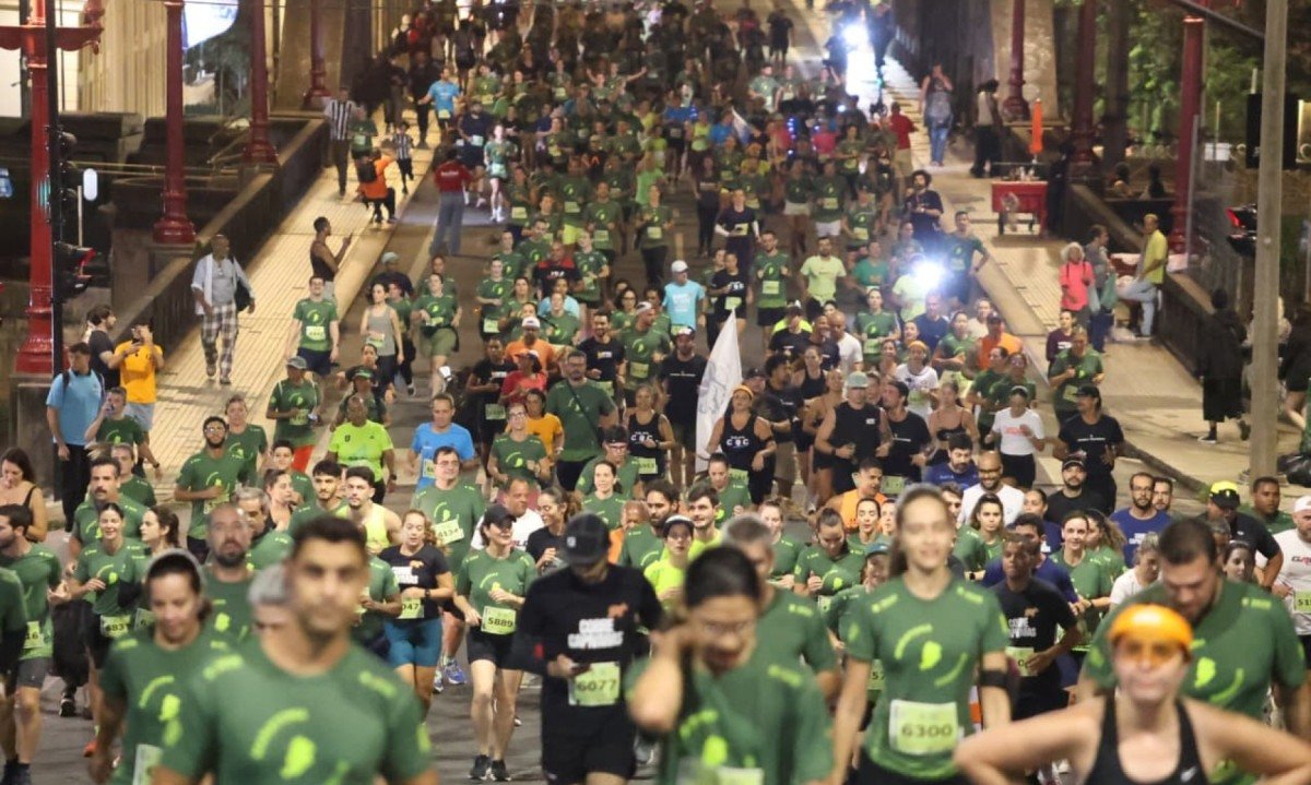 Percurso, de 5 km, incluiu o Viaduto Santa Tereza-Marcos Vieira/EM/D.A.Press