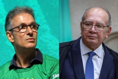 Romeu Zema e Gilmar Mendes protagonizaram embate público -  (crédito: Jair Amaral/EM/D.A Press e Sergio Lima / AFP)