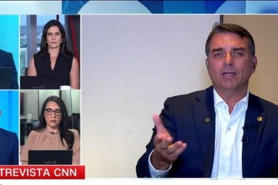 Flávio Bolsonaro intermediou negociação com Daniel Vorcaro -  (crédito: Reprodução/CNN Brasil)