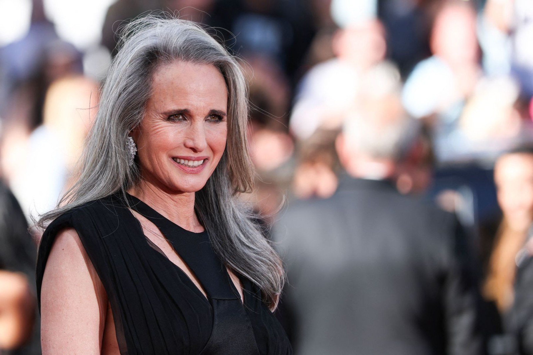 Atriz Andie MacDowell, mãe de Margaret Qualley, para a exibição de 