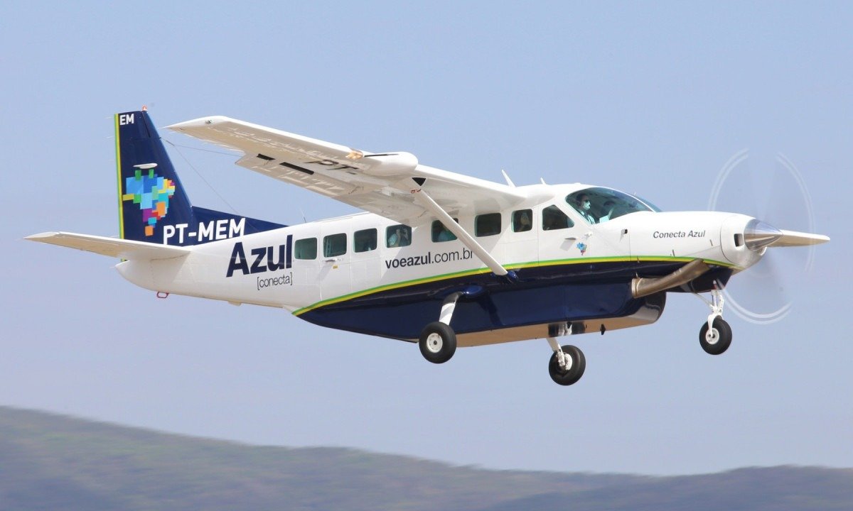 Modelo monomotor turbo&eacute;lice para at&eacute; 9 passageiros, chamado Cessna Grand Caravan