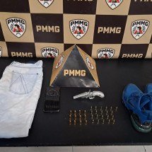 MG: suspeito de homicídio é preso; veja o que foi apreendido - Reprodução/PMMG