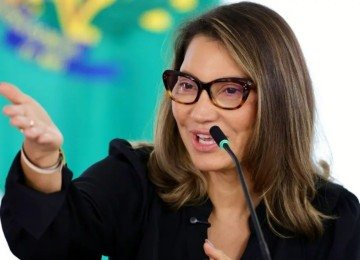 Janja, mulher do presidente Lula da Silva -  (crédito: Fábio Rodrigues-Pozzebom/Agência Brasil)