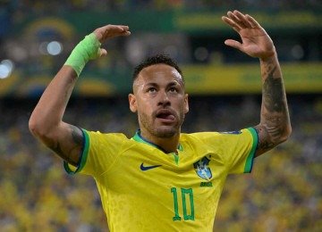 Atacante Neymar vai disputar a Copa do Mundo pela quarta vez -  (crédito: NELSON ALMEIDA / AFP – 12/10/23)