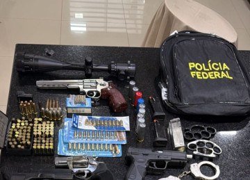Ao todo, estão sendo cumpridos 11 mandados de busca e apreensão e 2 mandados de prisão temporária -  (crédito: Reprodução/PF)