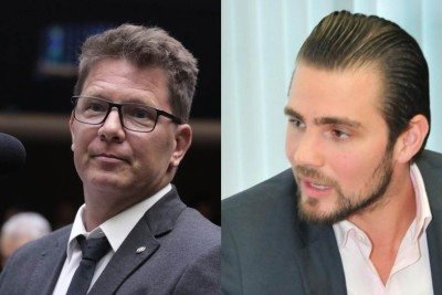 Mário Frias e Daniel Vorcaro trocaram mensagens sobre Dark Horse -  (crédito: Bruno Spada/Câmara dos Deputados e Sidney Lopes/EM/D.A Press)