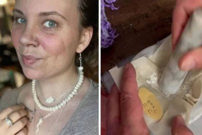 Amanda Booth transforma fluidos corporais, cordão umbilical e até unhas em peças afetivas; -  (crédito: Redes sociais)