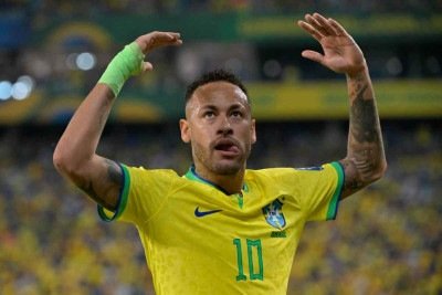 Atacante Neymar vai disputar a Copa do Mundo pela quarta vez -  (crédito: NELSON ALMEIDA / AFP – 12/10/23)