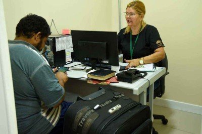 Sala de triagem e área de convívio da nova Unidade de Atendimento e Acolhimento ao Migrante, na Rua Espírito santo, onde o prazo de permanência é de até três meses

 -  (crédito: Gladyston Rodrigues/EM/D.A Press)