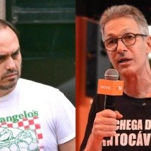 Carlos Bolsonaro sugere que Zema está surfando em crise de Flávio - Evaristo SA / AFP e Gladyston Rodrigues/EM/D.A Press