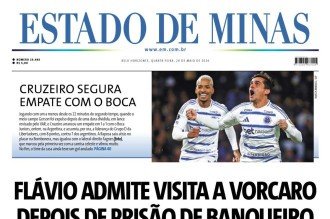 Confira a capa do Estado de Minas do dia 20/05/2026