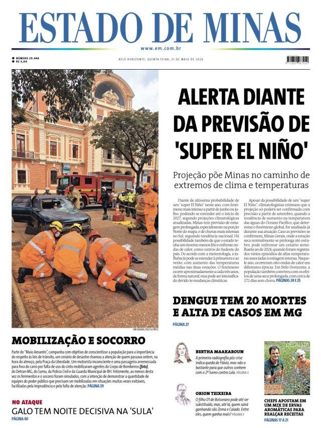 - (crédito: capa do Estado de Minas )