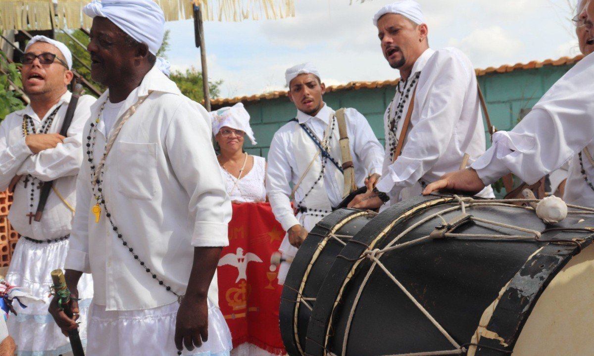 Aniversário de 82 anos ininterruptos da Guarda de Moçambique 13 de Maio de Nossa Senhora do Rosário, no Bairro Concórdia, Região Nordeste de Belo Horizonte.-Mannu Meg/EM/D.A Press