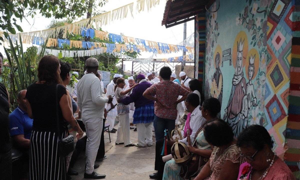 Aniversário de 82 anos ininterruptos da Guarda de Moçambique 13 de Maio de Nossa Senhora do Rosário, no Bairro Concórdia, Região Nordeste de Belo Horizonte.-Mannu Meg/EM/D.A Press