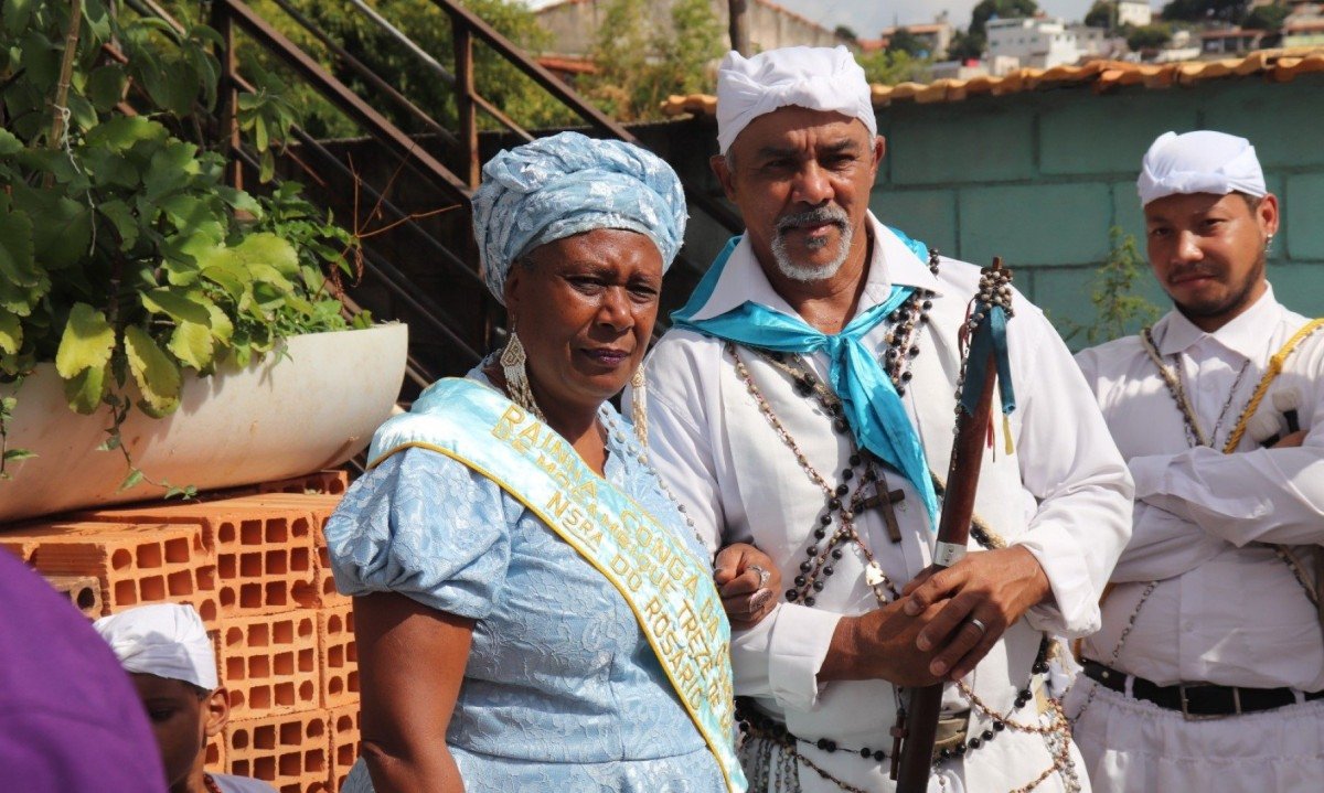 Aniversário de 82 anos ininterruptos da Guarda de Moçambique 13 de Maio de Nossa Senhora do Rosário, no Bairro Concórdia, Região Nordeste de Belo Horizonte.-Mannu Meg/EM/D.A Press