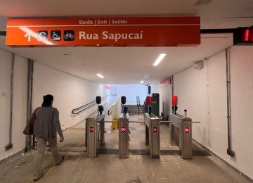 Novo acesso na Esta&ccedil;&atilde;o Central do metr&ocirc; de BH. -  (crédito: Ed&eacute;sio Ferreira/EM/D.A Press)