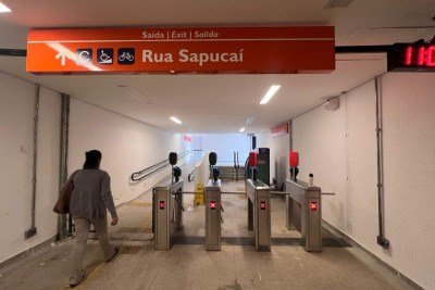 Novo acesso na Esta&ccedil;&atilde;o Central do metr&ocirc; de BH. -  (crédito: Ed&eacute;sio Ferreira/EM/D.A Press)