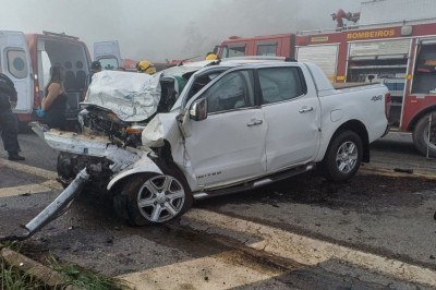 Acidente ocorreu na MG-050, em Formiga -  (crédito: CBMMG)