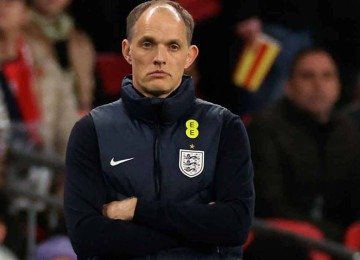 Técnico Thomas Tuchel deixou vários 'medalhões' de fora da convocação da seleção inglesa para o Mundial -  (crédito: Adrian Dennis / AFP)
