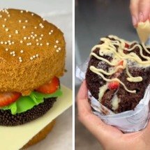 X-bolo: doce em formato de hambúrguer viraliza nas redes - TikTok / reprodução