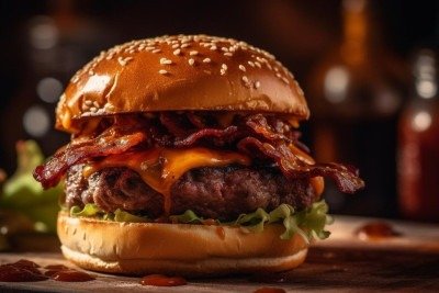 Popular entre os brasileiros, o hamb&uacute;rguer, especialmente o x-bacon, lidera os pedidos em aplicativos de delivery no interior do pa&iacute;s -  (crédito: FreePik)