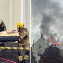 Imagem de Cristo é retirada intacta após incêndio destruir igreja  - solaris991fm / caminhosdaserragaucha