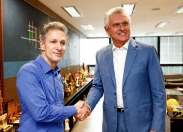 O encontro de Caiado e Zema em meio à crise na campanha de Flávio Bolsonaro -  (crédito: Foto: Divulgação)
