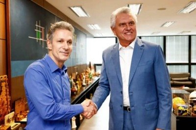 O encontro de Caiado e Zema em meio à crise na campanha de Flávio Bolsonaro -  (crédito: Foto: Divulgação)