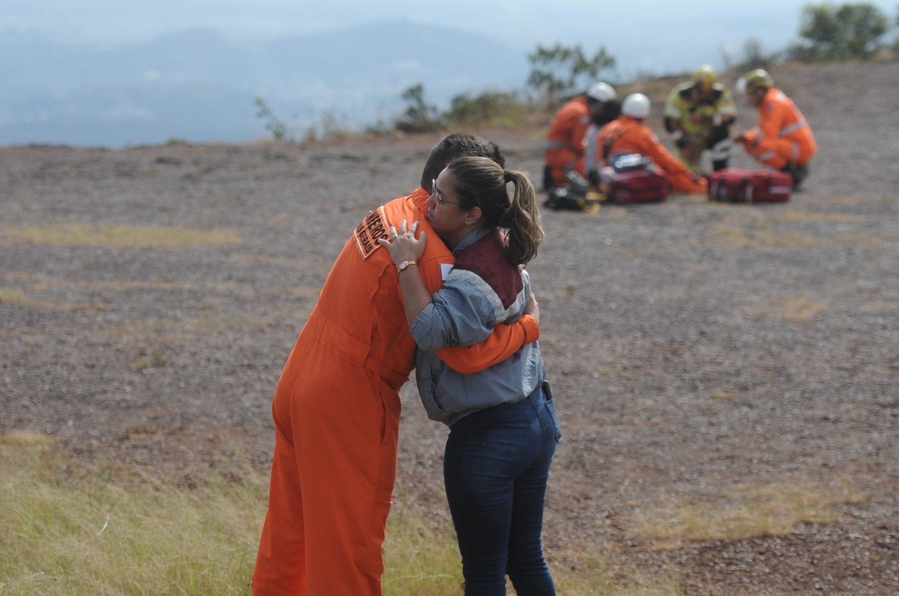 Resgate de Ana Cláudia da Silva Souza, de 41 anos, vítima de tentativa de feminicídio. Ex-companheiro, suspeito de agredir e jogar ela da Serra do Rola-Moça, na Grande BH, foi preso