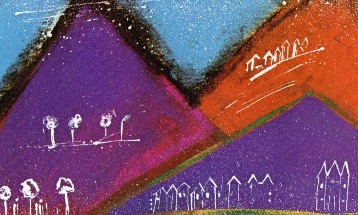 Ilustra&ccedil;&atilde;o de Ant&ocirc;nio Juli&atilde;o para capa do disco do mineiro Pedro Ruiz remete &agrave;s montanhas de Minas usando as cores roxo e laranja