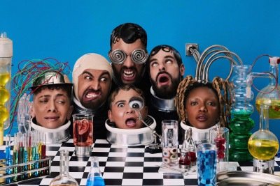 A identidade visual do &aacute;lbum 'Del&iacute;rio Coletivo' da Lamparina, desenvolvida por Diogo Kuriyama, reflete a psicodelia e a tem&aacute;tica da sa&uacute;de mental. -  (crédito: Isadora Arruda)